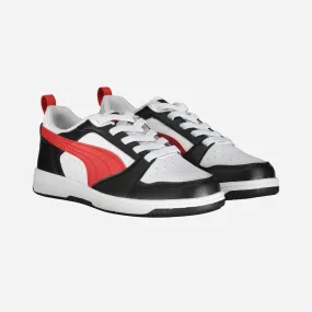 Puma Rebound v6 boys' sneakers shoe 396742-04 white-red-black