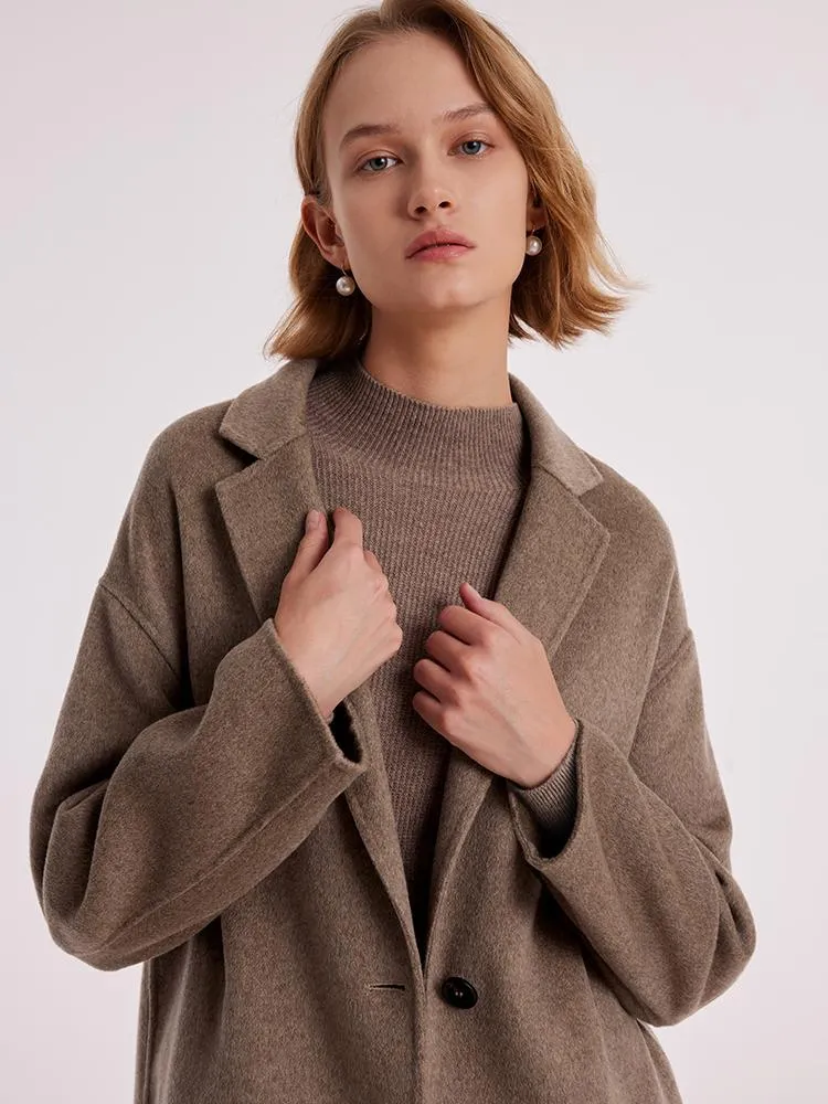 Pure Cashmere Mid-Length Women Coat