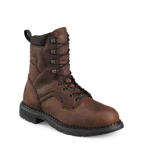 'Red Wing' Men's 8" SuperSoleInt. Metguard EH WP Lace Up Steel Toe - Brown