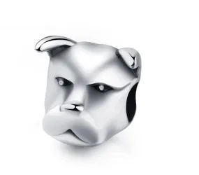 Rottweiler Head 3D Charm 925 Sterling Silver