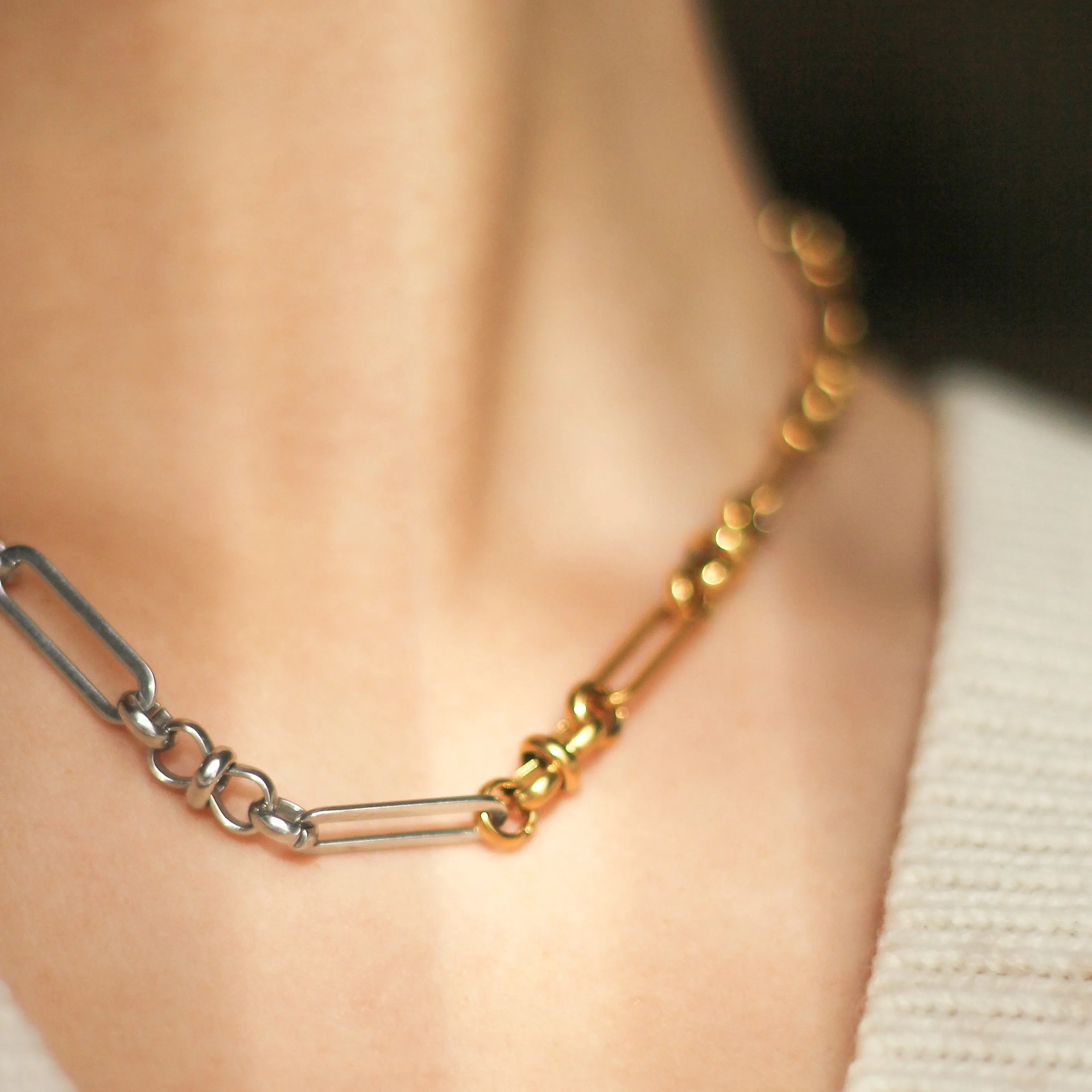 Ryanne Mixed Metal Link Chain Necklace