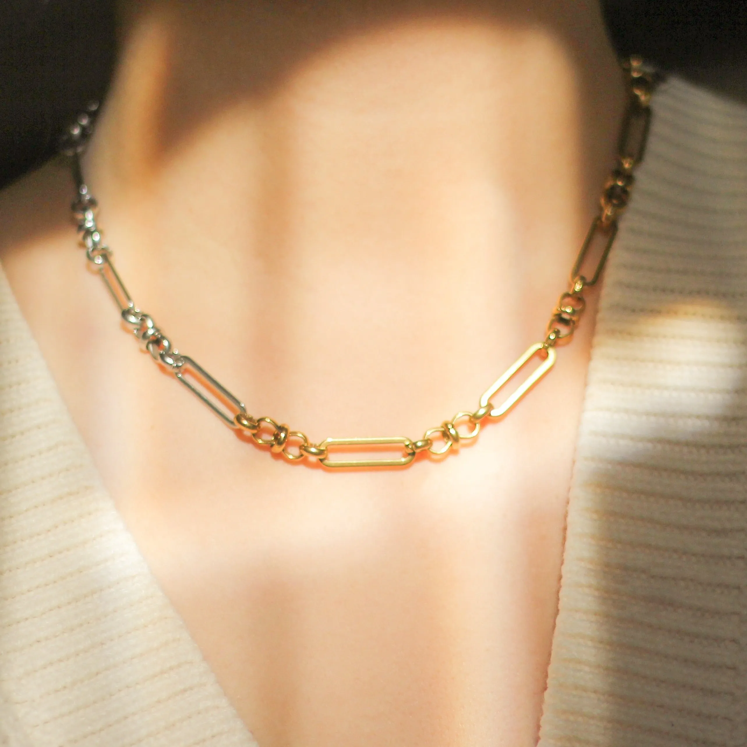 Ryanne Mixed Metal Link Chain Necklace