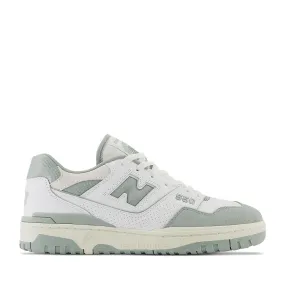 Scarpe Unisex NEW BALANCE Sneakers 550 in Pelle colore White Juniper e Dark Juniper