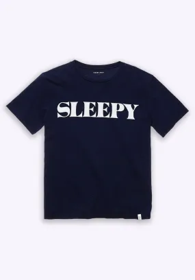 Sleepy Jones Logo T-Shirt in Navy