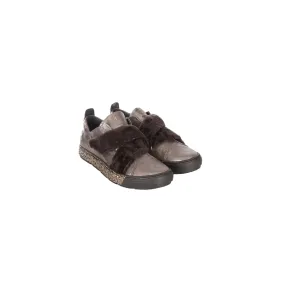 Sneaker Fur Metal Wash Grey Brown