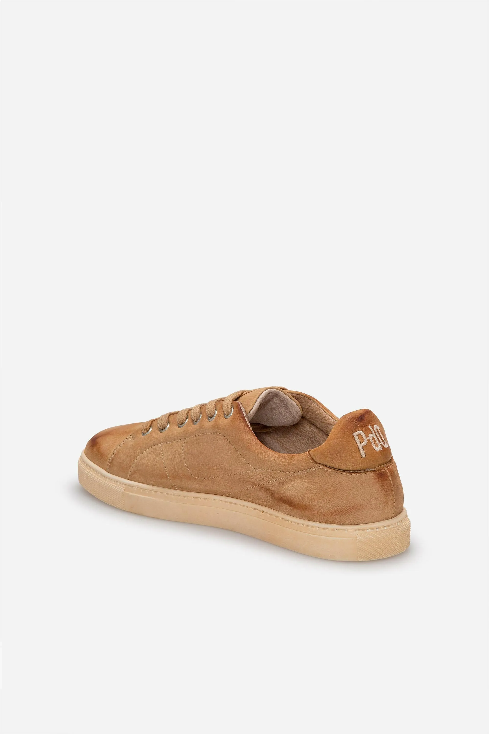 Sneakers uomo N.100 in pelle camel vintage