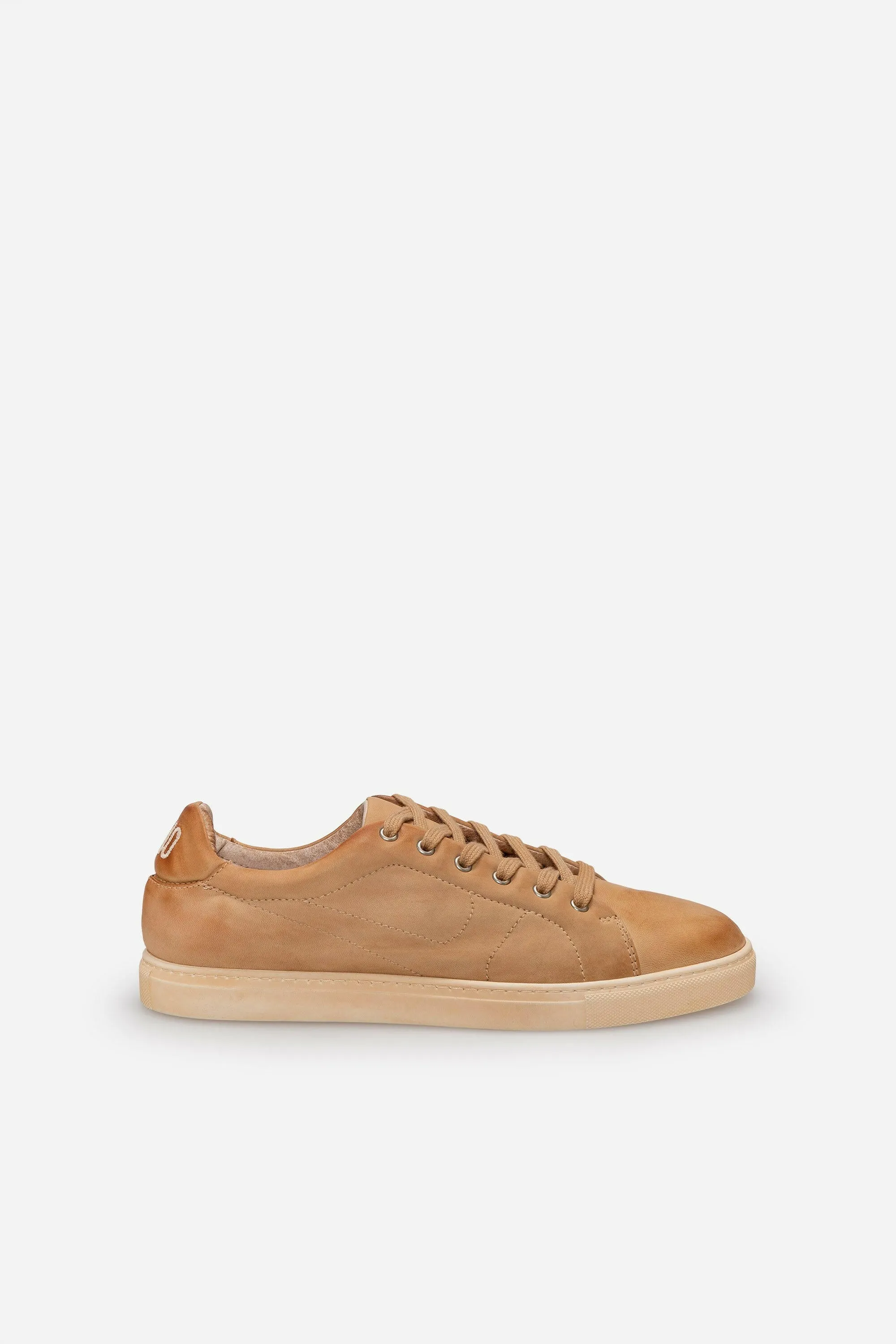 Sneakers uomo N.100 in pelle camel vintage