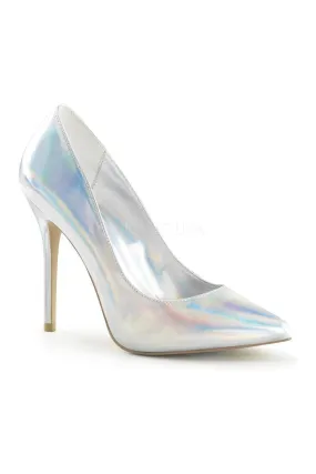 SS-AMUSE-20 Pump  | Silver Faux Leather