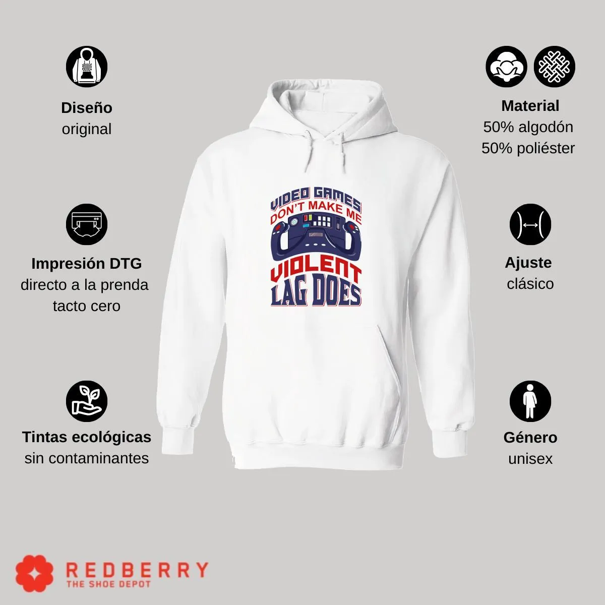 Sudadera Hombre  Hoodie Gamer Videojuegos Frases 009