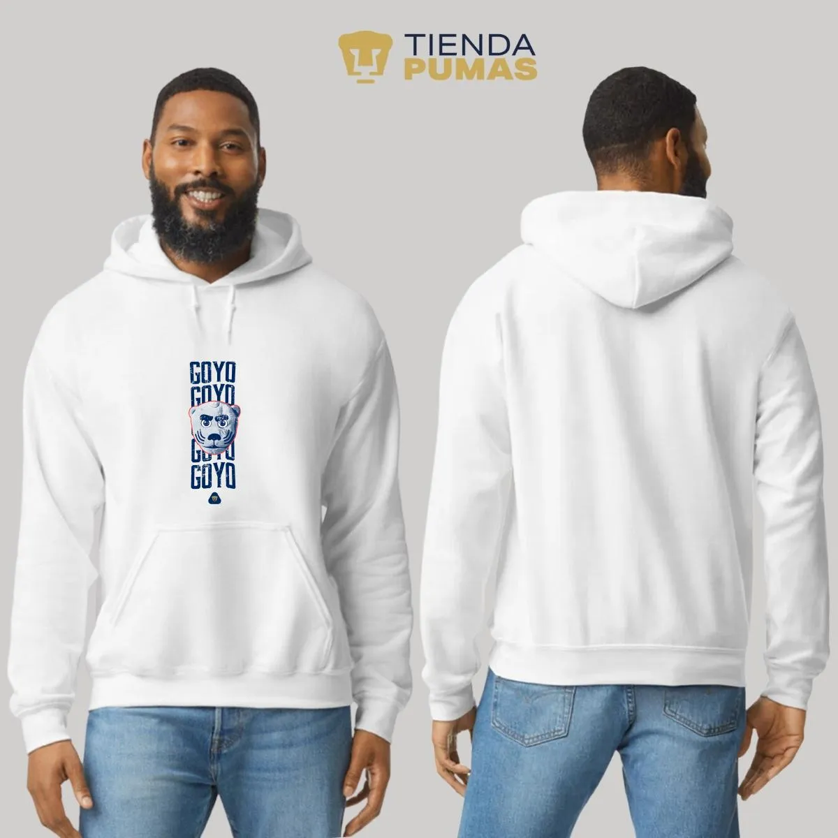 Sudadera Hombre Hoodie Pumas UNAM Goyo Goyo