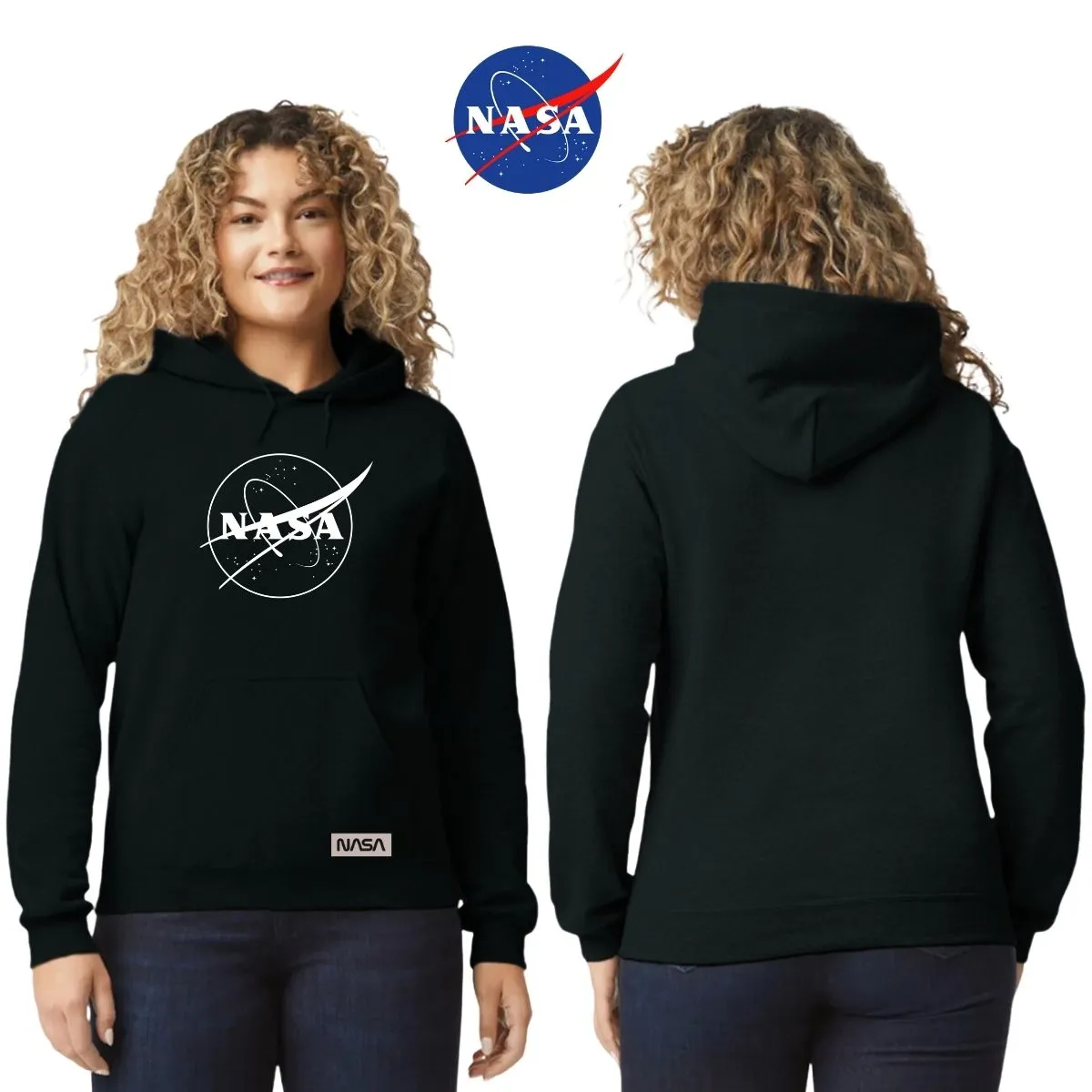 Sudadera para Mujer Hoodie Nasa Monocromático