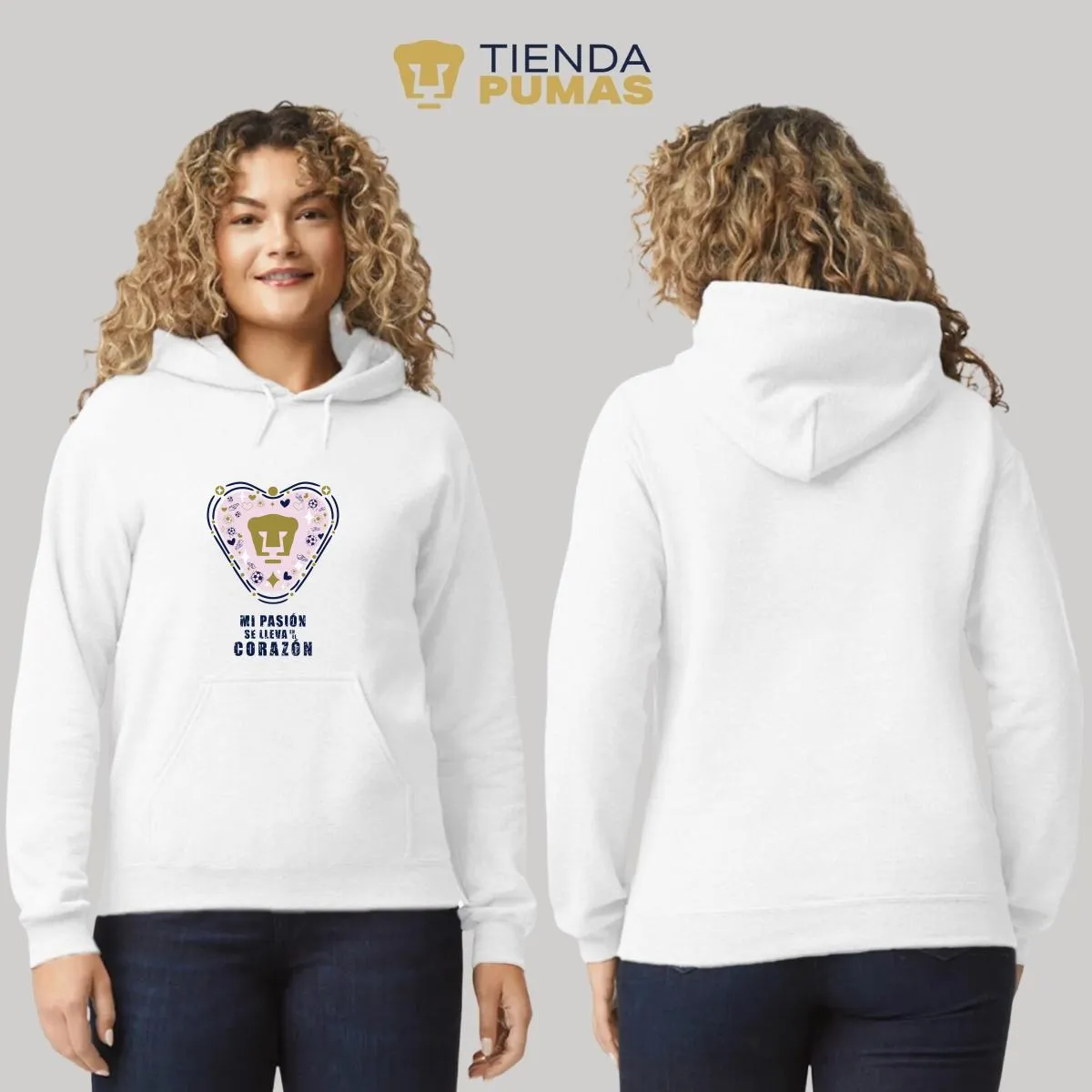 Sudadera para Mujer Hoodie Pumas UNAM Mi pasión