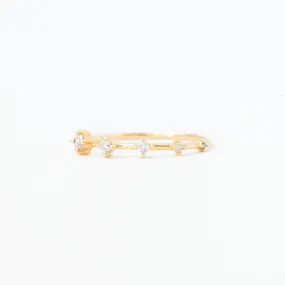 Super Tiny 5 Diamond Stacking Ring