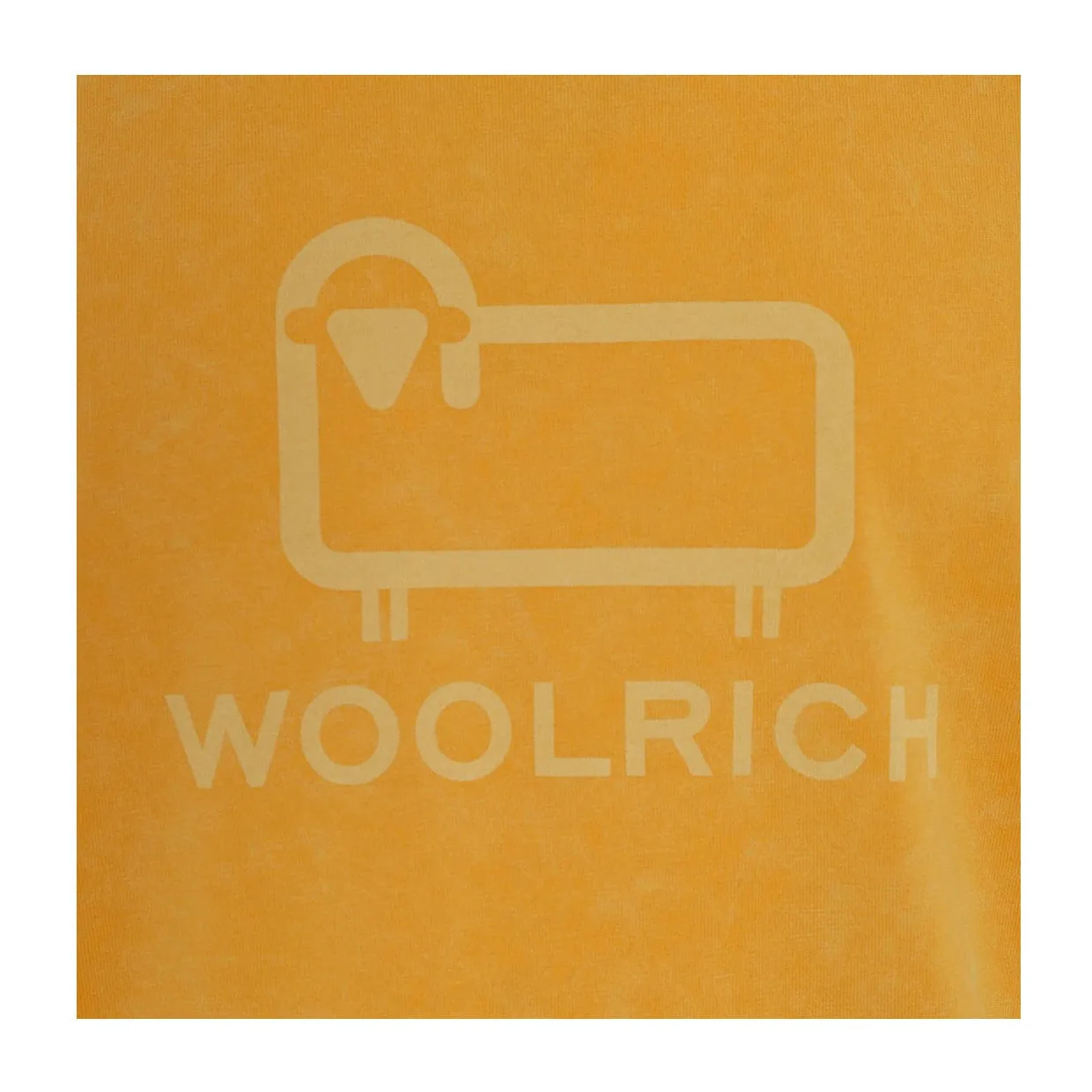 T-shirt Uomo Woolrich Macro Logo Giallo