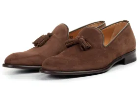 The Chaplin Tassel Loafer - Cafe Suede