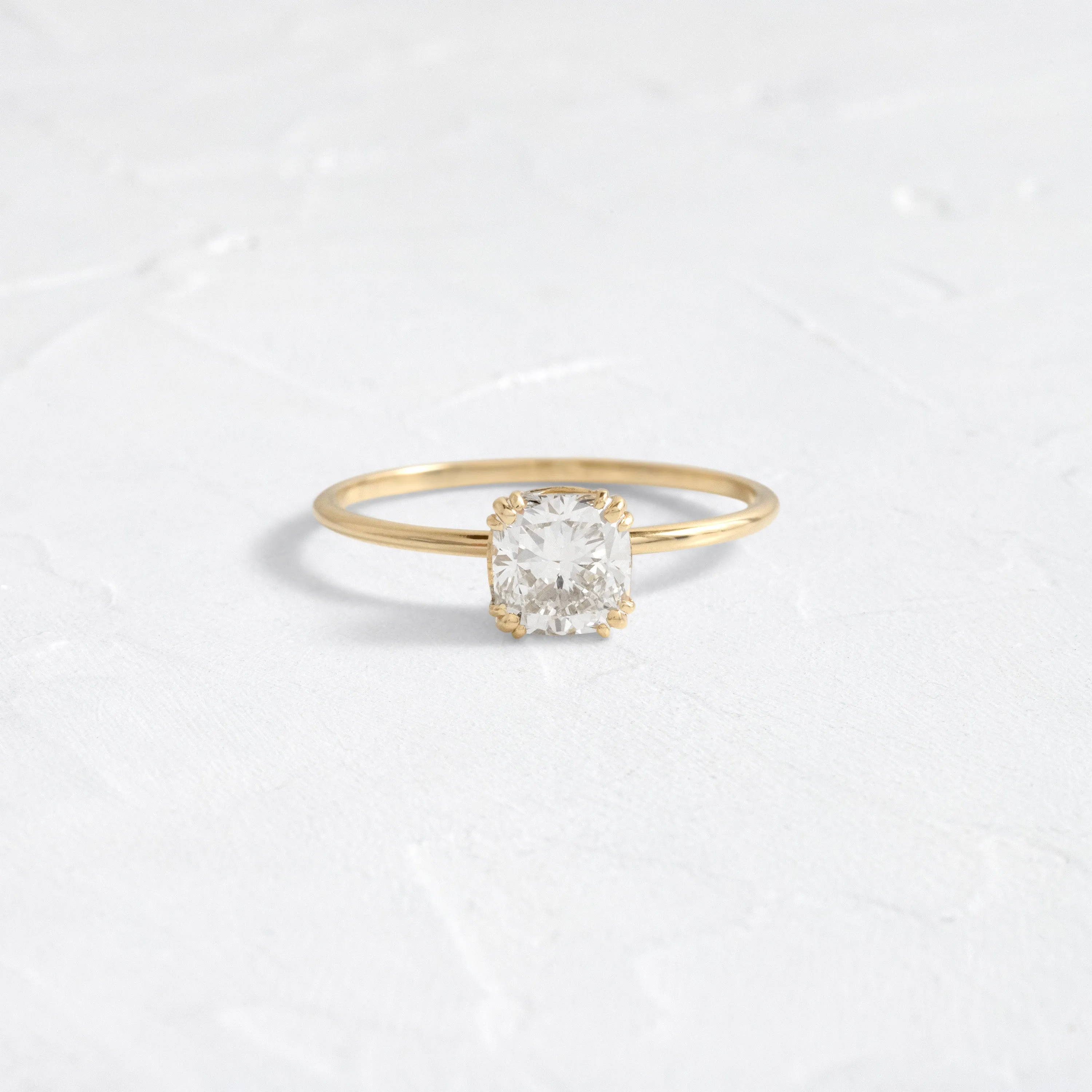 Threaded Ring, 1ct. Cushion Cut