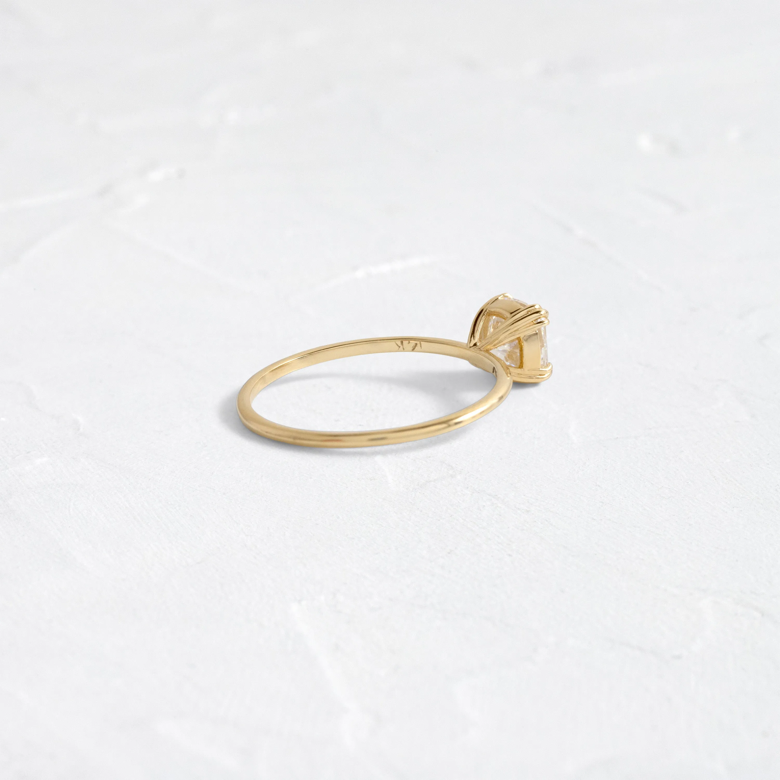 Threaded Ring, 1ct. Cushion Cut