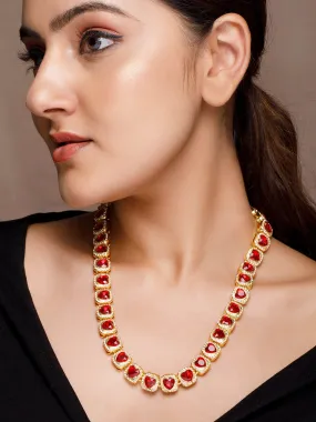 TOKYO TALKIES X Rubans Gold-Toned & Red Gold-Plated Necklace