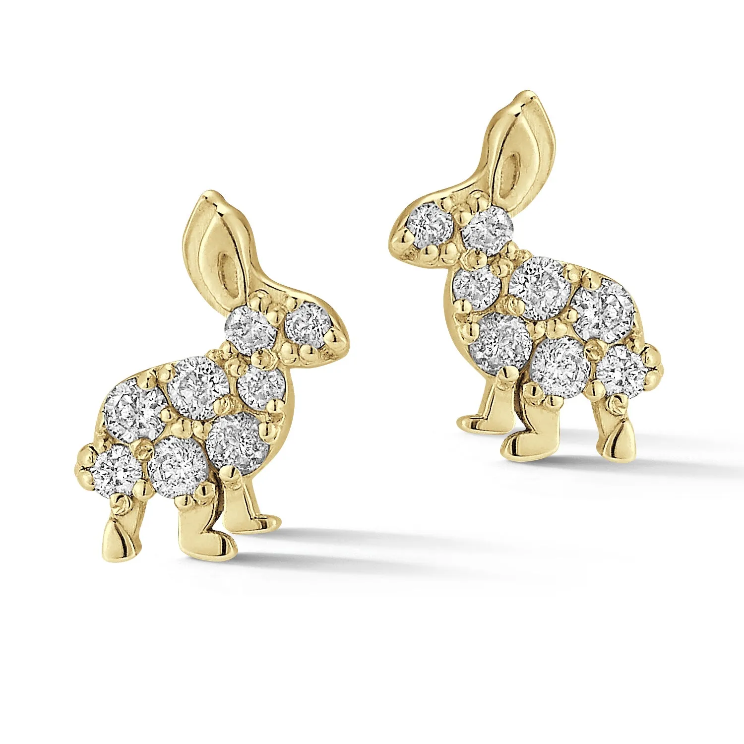 Trickster Bunny Diamond Stud Earrings