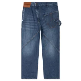 Twisted Workwear Jeans - Light Blue