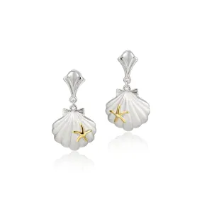 Two-Tone Sea Breeze Shell Earrings