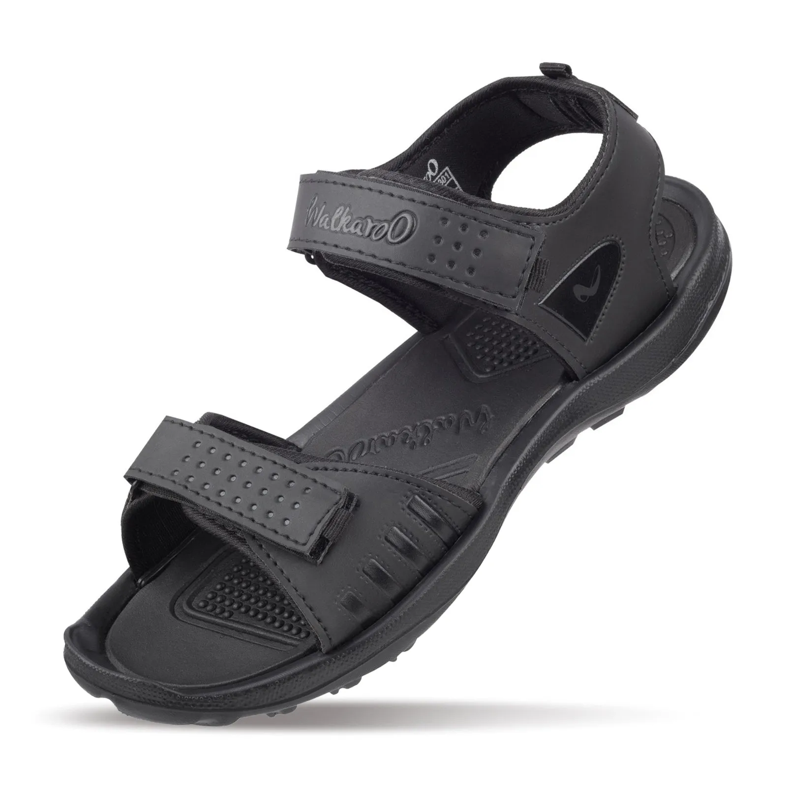 Walkaroo Boys Strappy Floater Sandals  -WC4301 Black