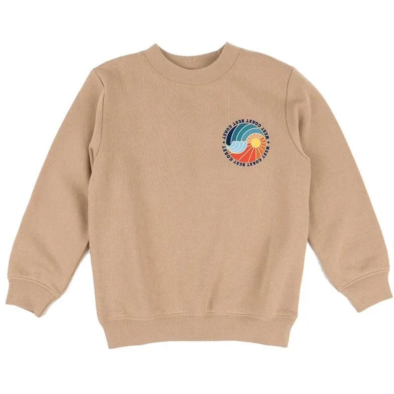 west cost best coast sweatshirt in beige